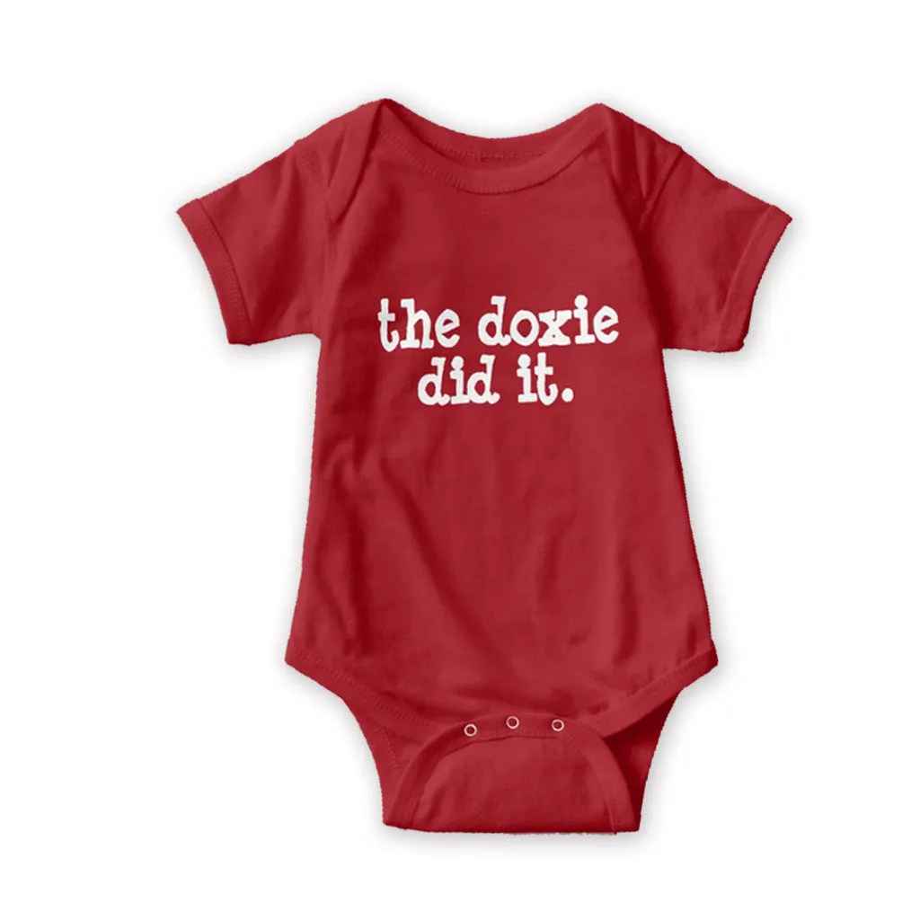 The Doxie Did It | One Piece Baby Onesie