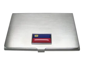 Thin Bordered Principality of Liechtenstein Flag Business Card Holder