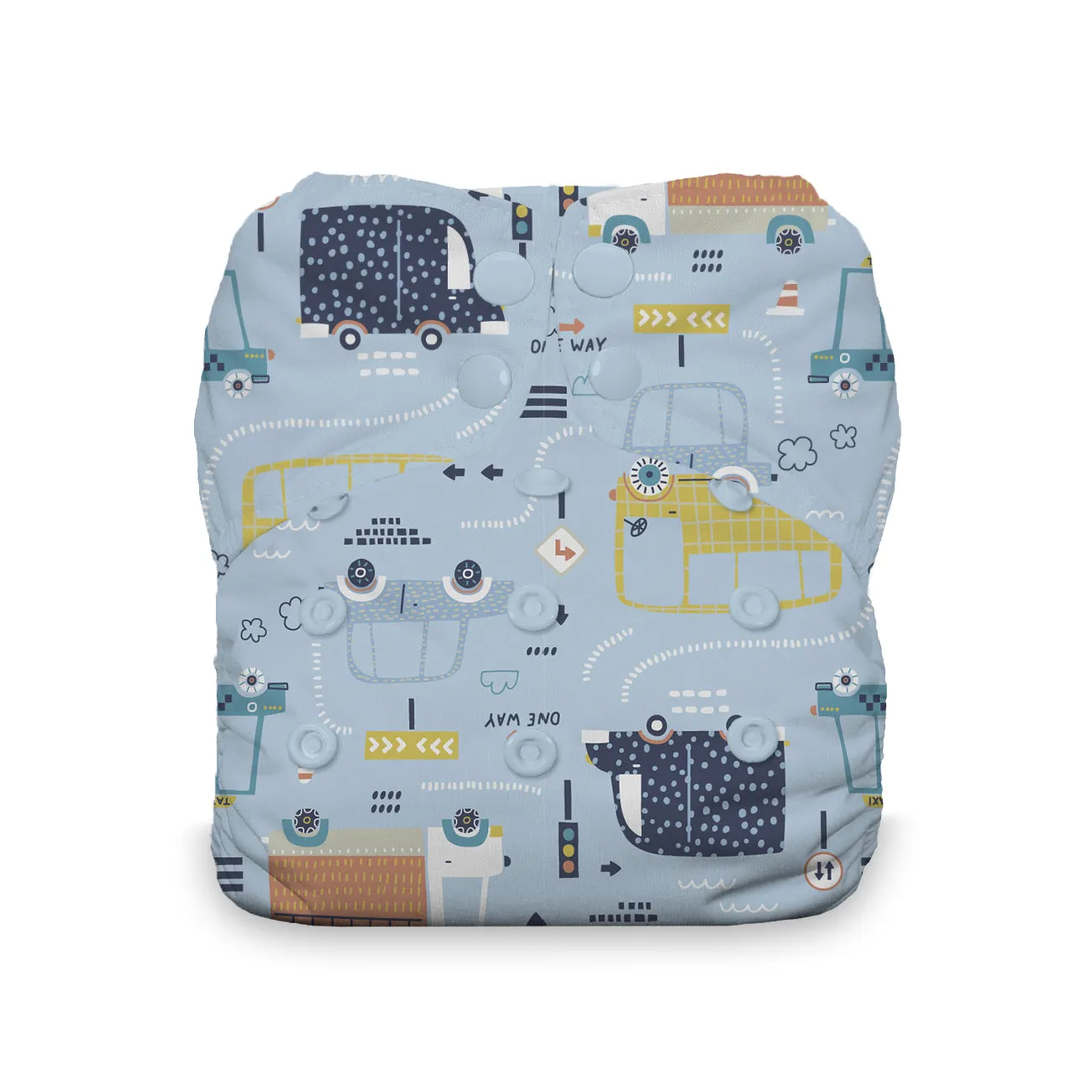 Thirsties - Traffic Jam - Snap, Natural - One Size All-in-One
