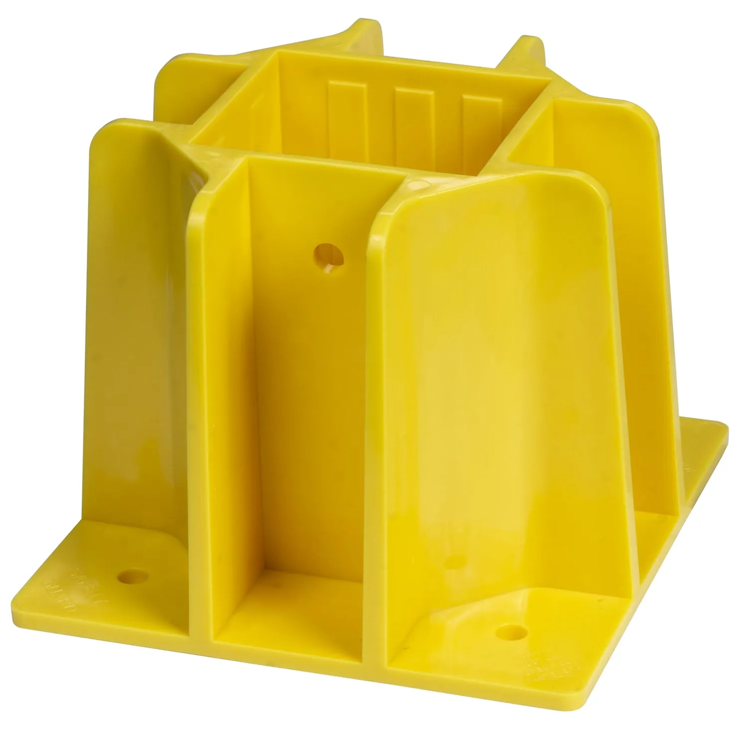 Tie Down Safety Guard Guardrail Base w/Toeboard Slots 4-Pack