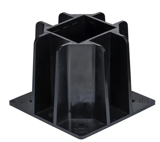 Tie Down Safety Guard Guardrail Base w/Toeboard Slots 4-Pack