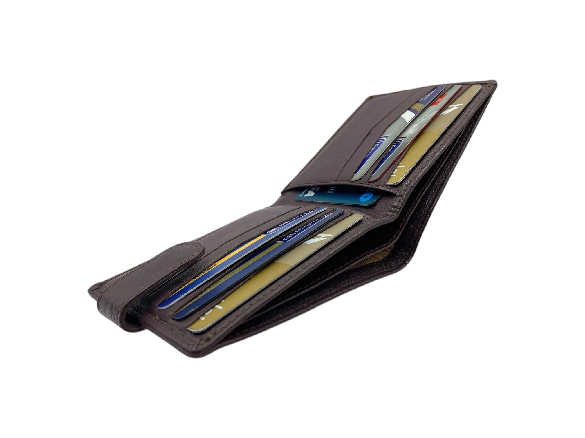 Top Grain Slim & Compact Leather  Billfold Wallet # 1609 [LOOP]