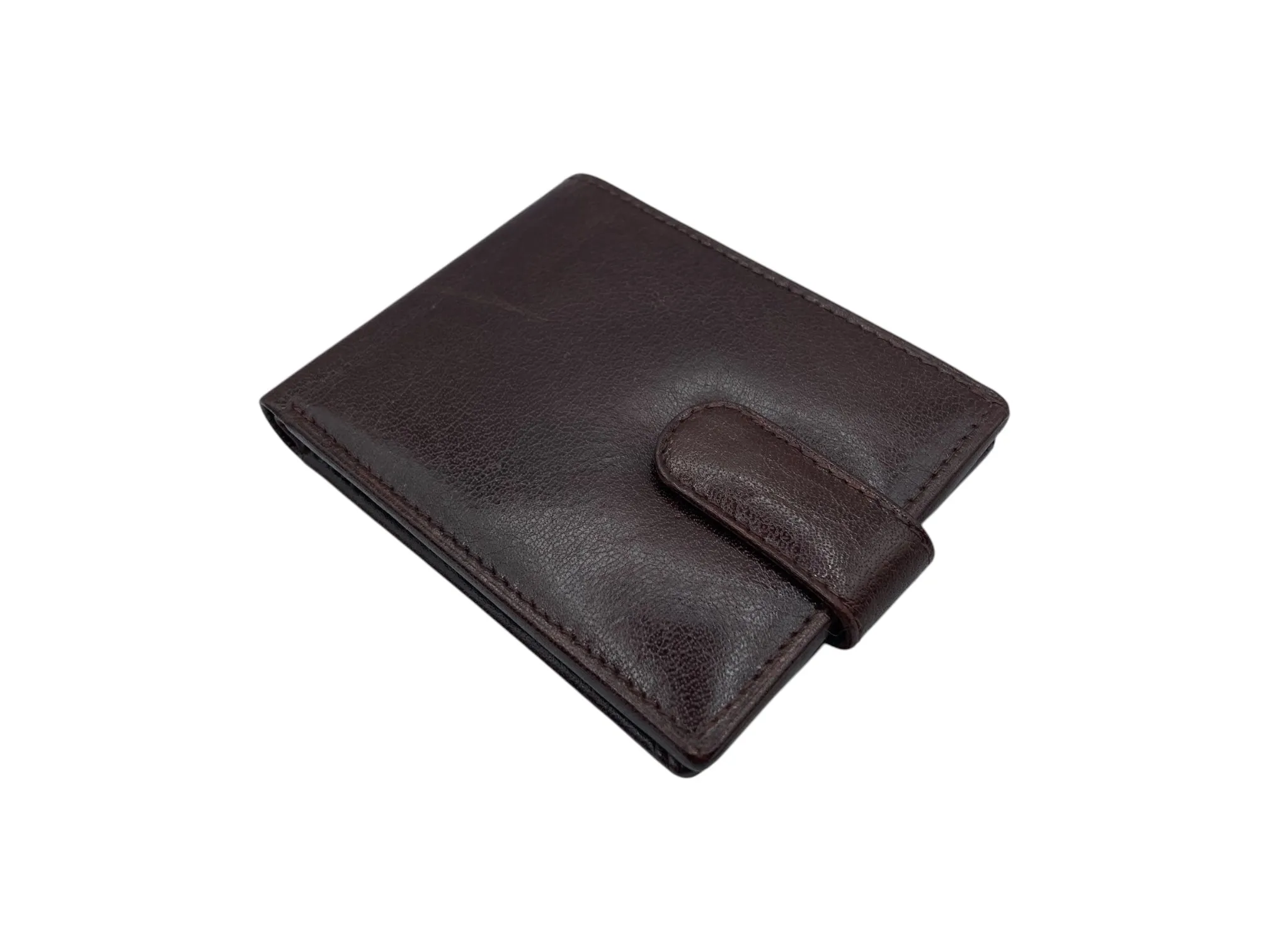 Top Grain Slim & Compact Leather  Billfold Wallet # 1609 [LOOP]