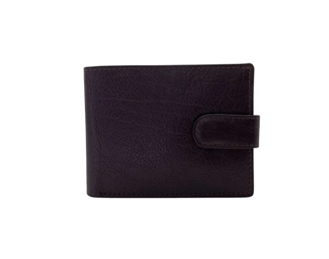 Top Grain Slim & Compact Leather  Billfold Wallet # 1609 [LOOP]