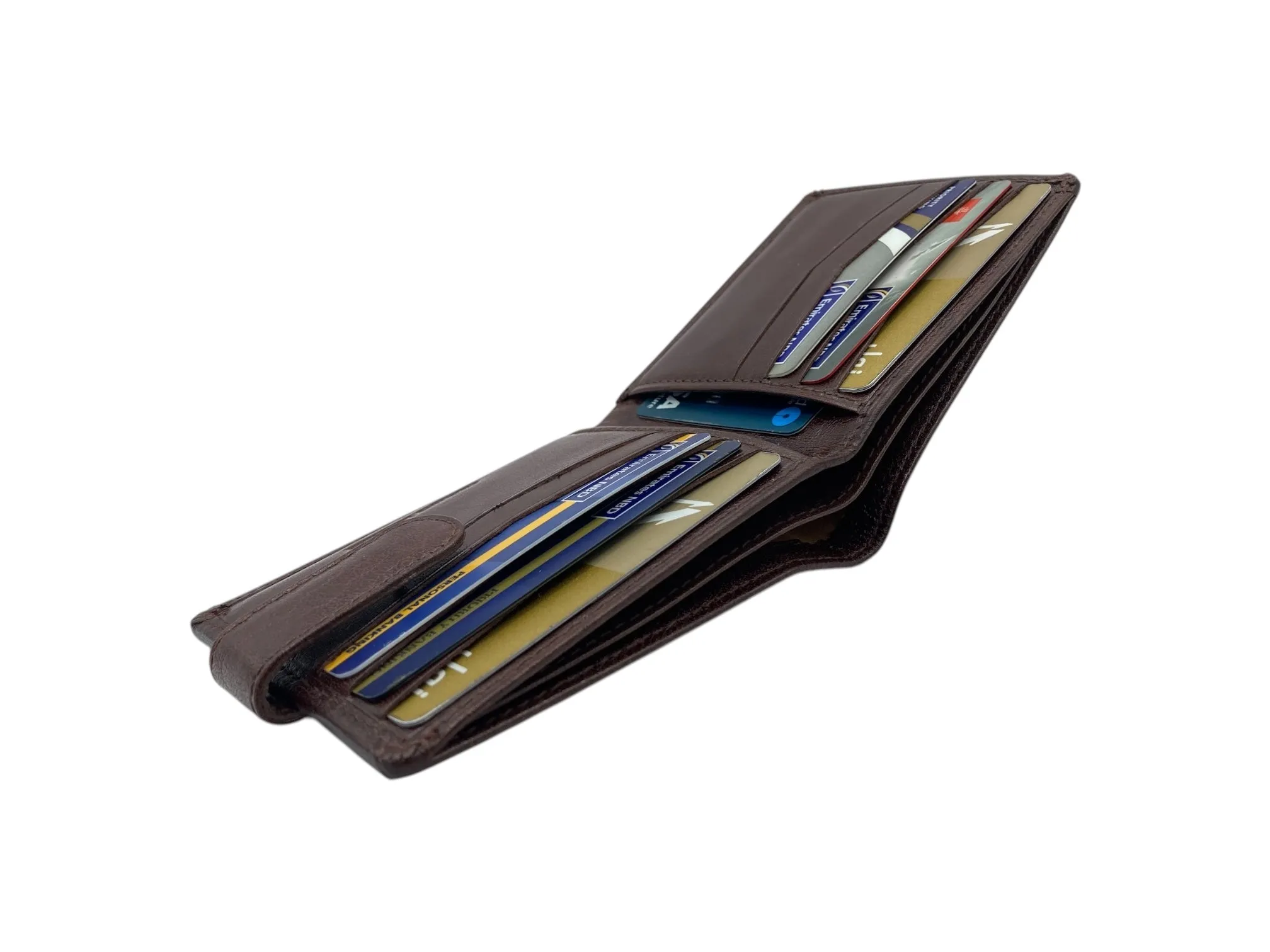Top Grain Slim & Compact Leather  Billfold Wallet # 1609 [LOOP]
