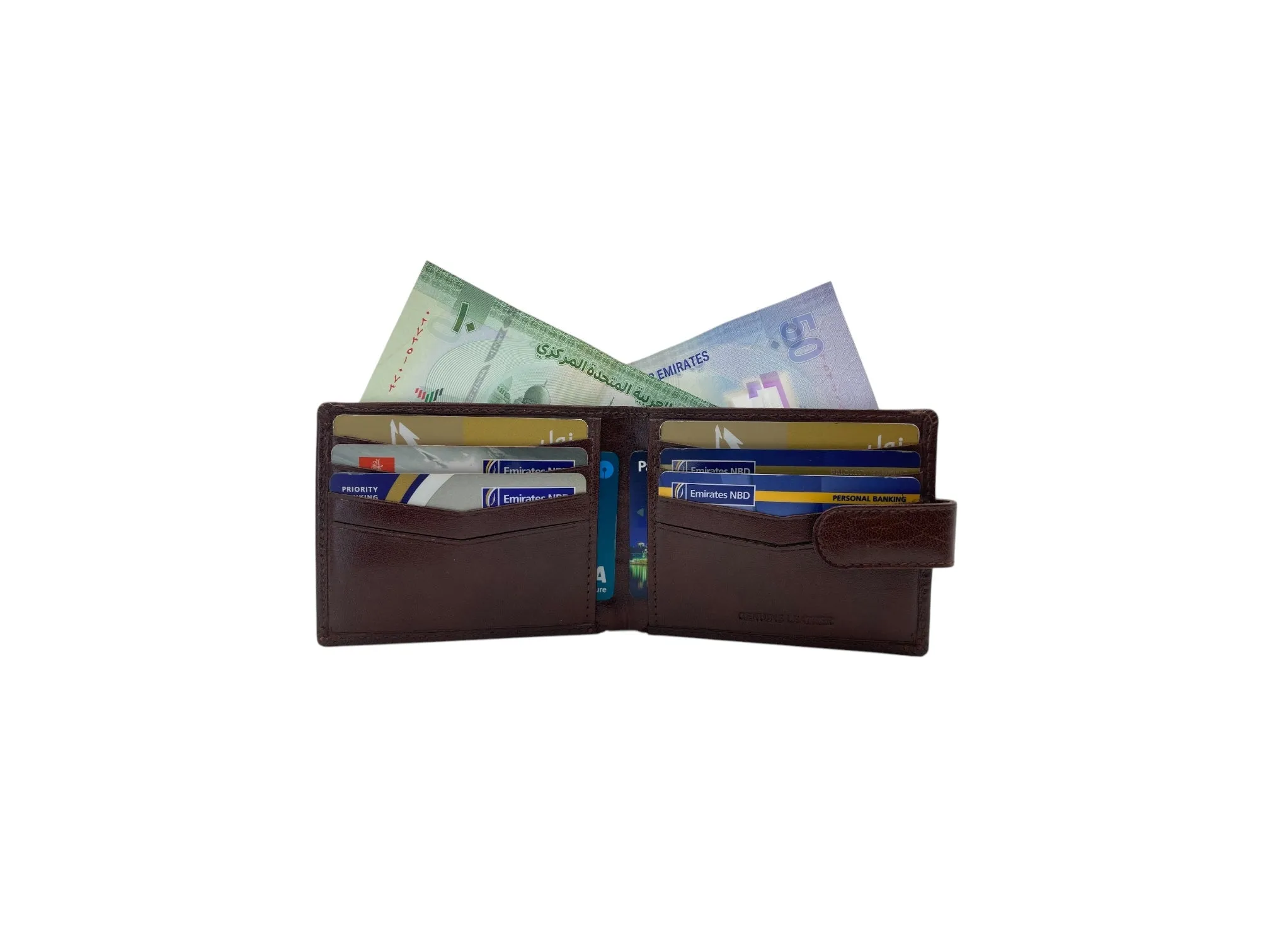 Top Grain Slim & Compact Leather  Billfold Wallet # 1609 [LOOP]