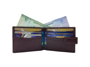 Top Grain Slim & Compact Leather  Billfold Wallet # 1609 [LOOP]