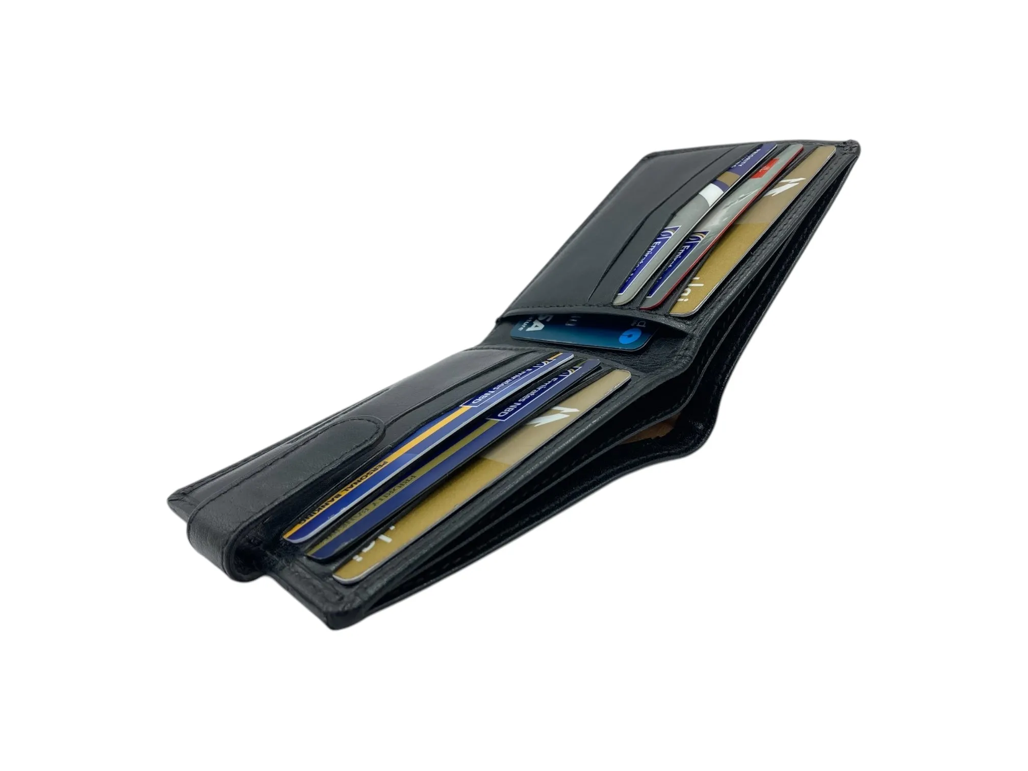 Top Grain Slim & Compact Leather  Billfold Wallet # 1609 [LOOP]