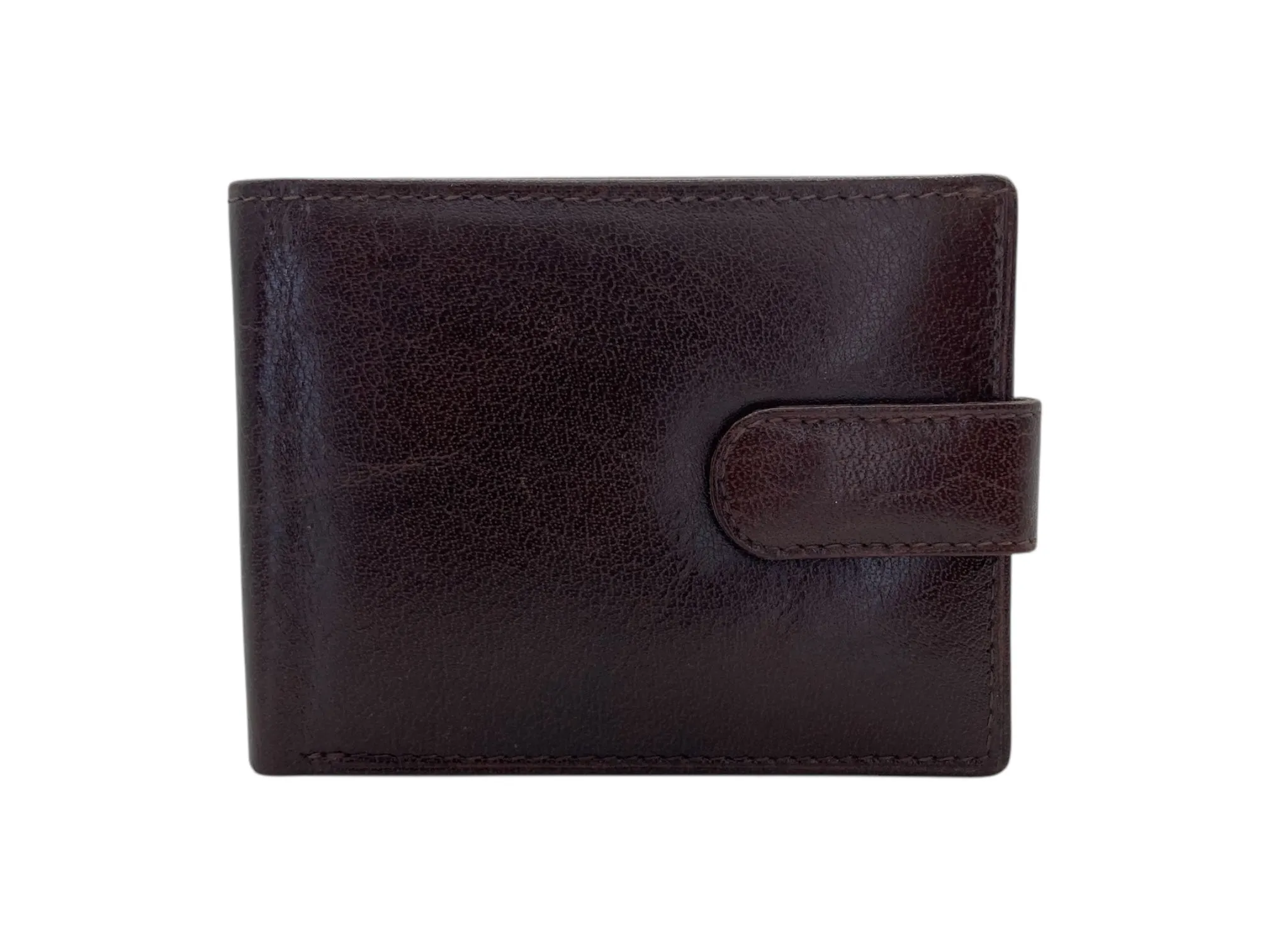 Top Grain Slim & Compact Leather  Billfold Wallet # 1609 [LOOP]