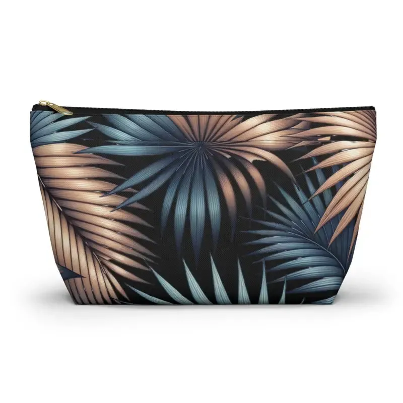 Trendy Fashion Toiletry Bag Featuring Palm Leaves