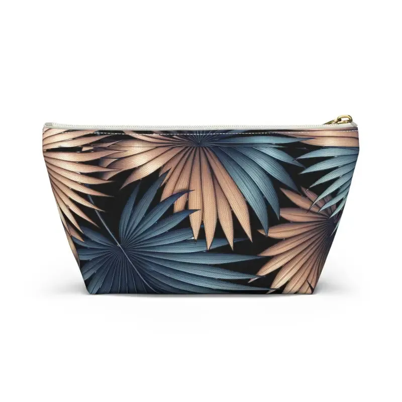 Trendy Fashion Toiletry Bag Featuring Palm Leaves