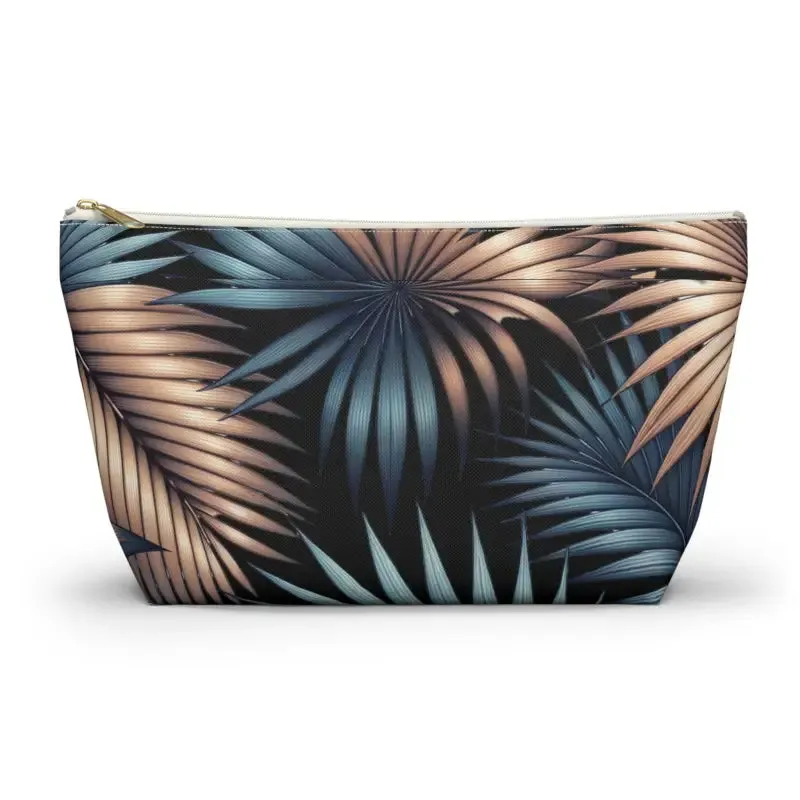 Trendy Fashion Toiletry Bag Featuring Palm Leaves