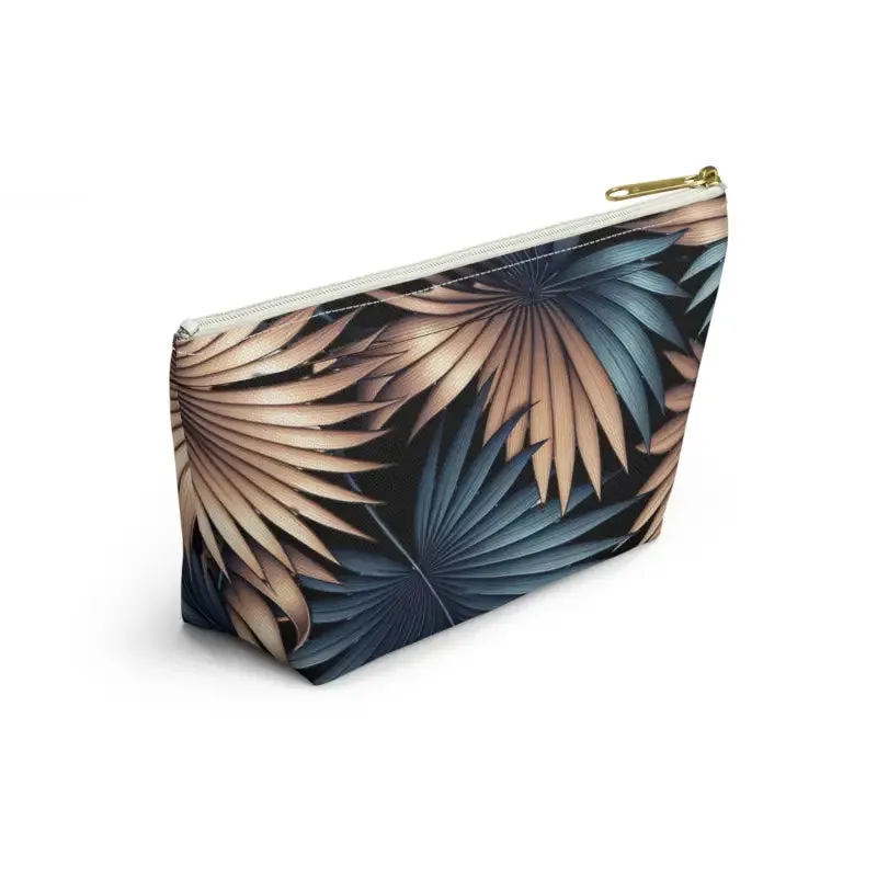 Trendy Fashion Toiletry Bag Featuring Palm Leaves