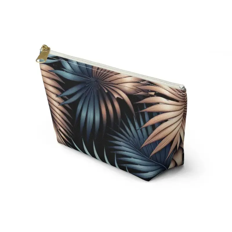Trendy Fashion Toiletry Bag Featuring Palm Leaves