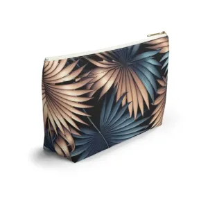 Trendy Fashion Toiletry Bag Featuring Palm Leaves