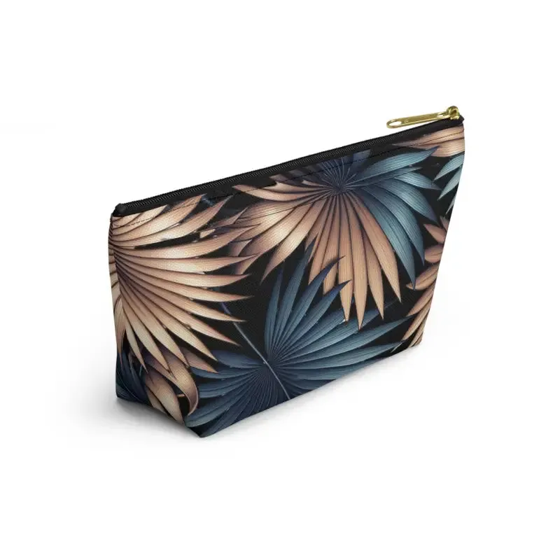 Trendy Fashion Toiletry Bag Featuring Palm Leaves