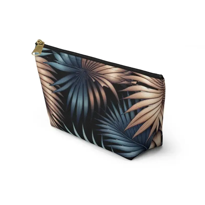 Trendy Fashion Toiletry Bag Featuring Palm Leaves