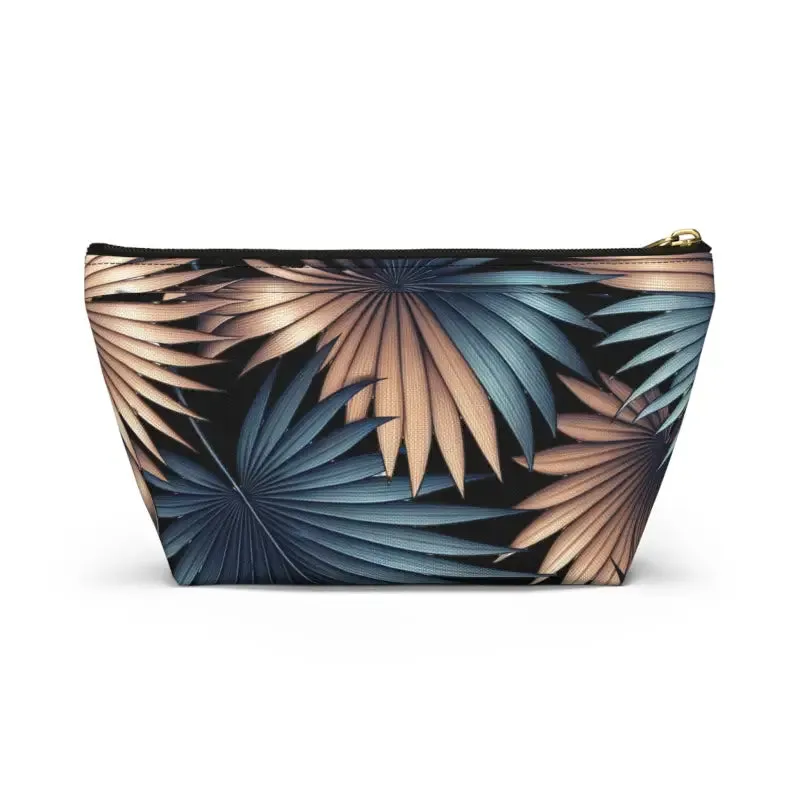 Trendy Fashion Toiletry Bag Featuring Palm Leaves