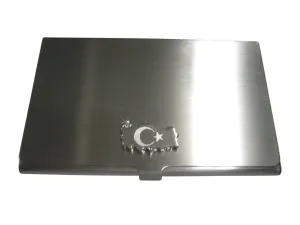 Turkey Map Shape and Flag Design Business Card Holder