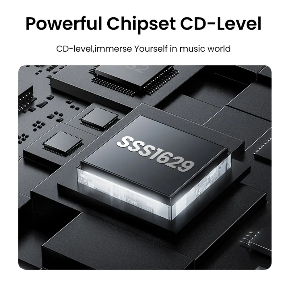 UGREEN CM129 USB External Stereo Sound Card Adapter - 15cm Black