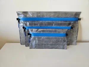 Ultralight Rectangle Zipper Pouches - Black 1.43 oz/yd Dyneema