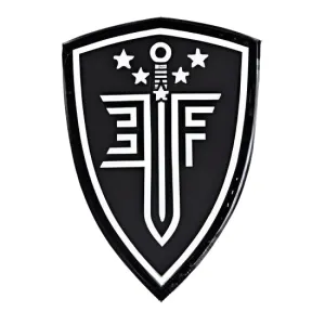 Umarex/Elite Force Shield Hook & Loop PVC Morale Patch (3" x 2") - Black (GG08-05)