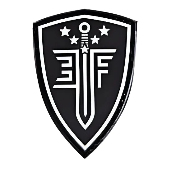 Umarex/Elite Force Shield Hook & Loop PVC Morale Patch (3" x 2") - Black (GG08-05)