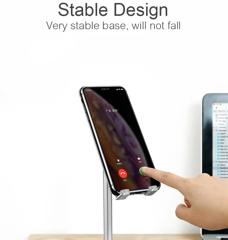 Universal Desk Telescopic Cell Phone Holder Stand For Mobile Phone/Tablet Desktop Cellphone Holder for iphone ipad xiaomi Stand Universal Bracket Standard silver