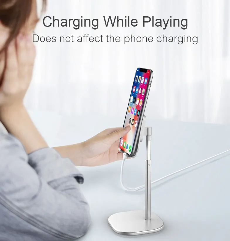 Universal Desk Telescopic Cell Phone Holder Stand For Mobile Phone/Tablet Desktop Cellphone Holder for iphone ipad xiaomi Stand Universal Bracket Standard silver