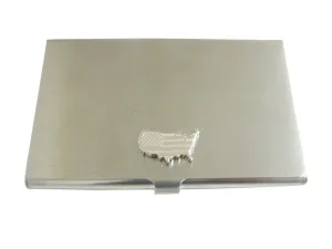 USA America Map Shape and Flag Design Business Card Holder