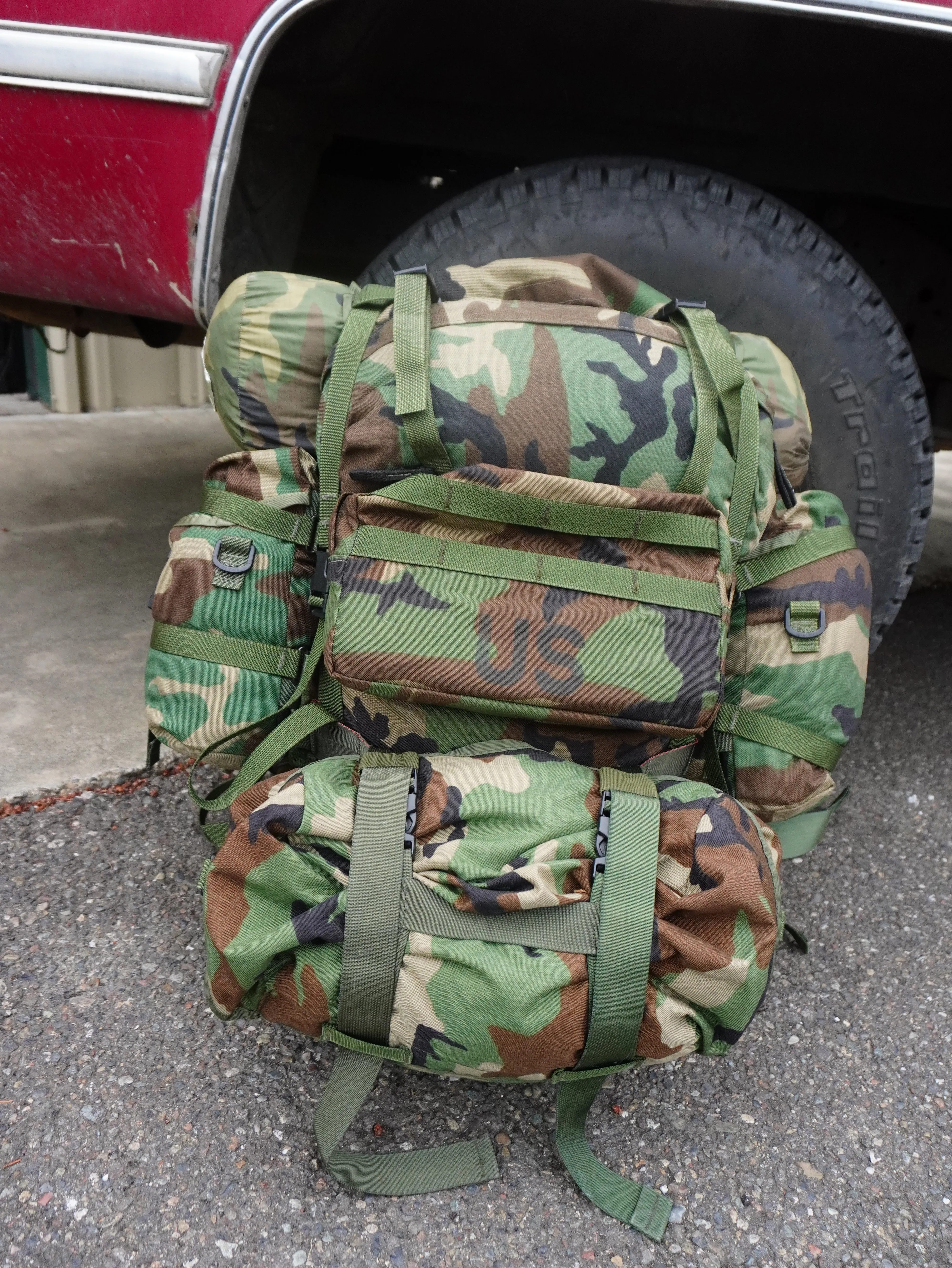 USGI MOLLE-ii M81 Rucksack and Components - Used