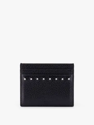Valentino Garavani Leather Card Holder With Stud Detail