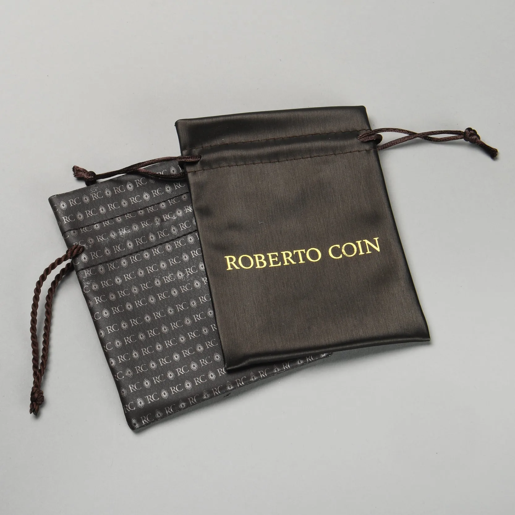 Vegan Leather Drawstring Pouches