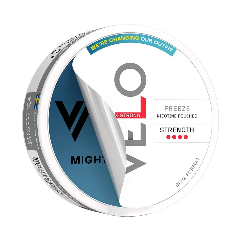 Velo Mighty Peppermint (Freeze X-Strong) Nicotine Pouches (20Pcs/Can)