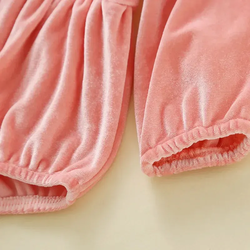 Velvet Long Sleeve Baby Romper