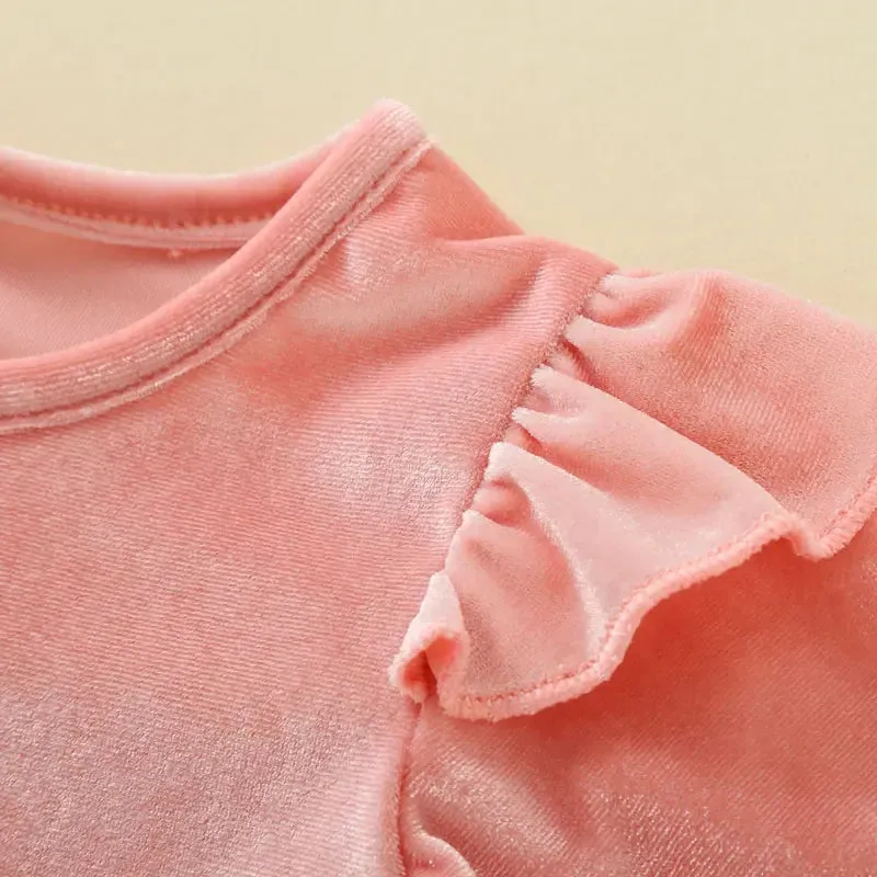 Velvet Long Sleeve Baby Romper