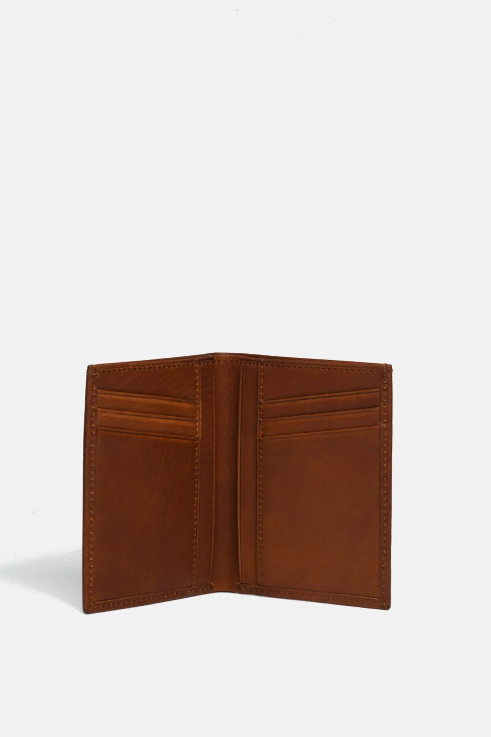 Vertical Pebble Grain Bill-fold Wallet
