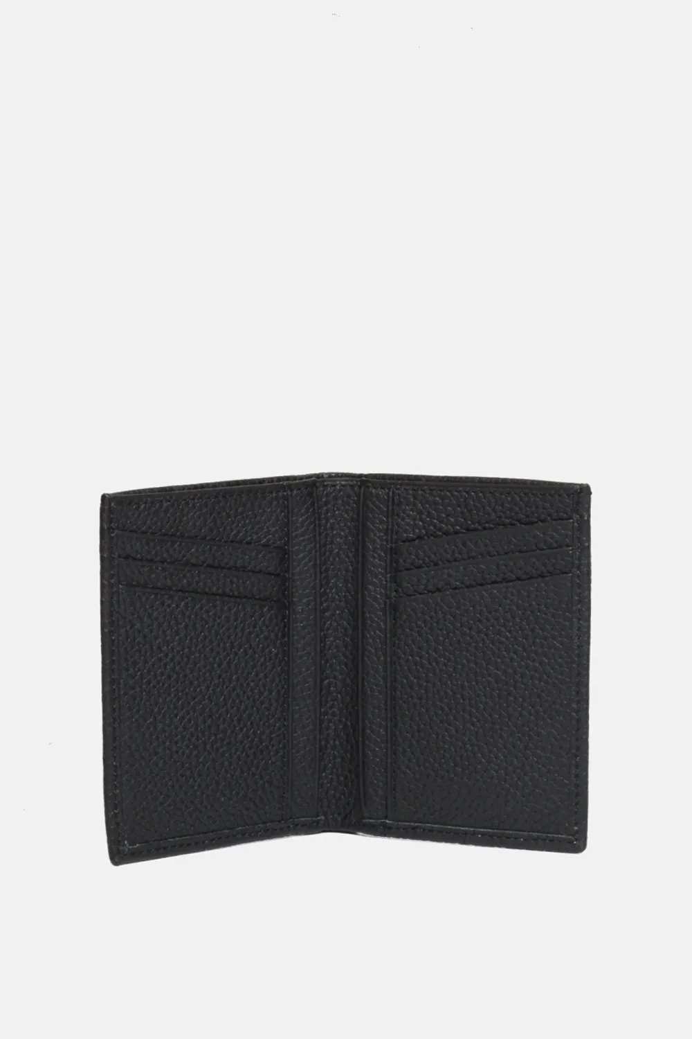 Vertical Pebble Grain Bill-fold Wallet