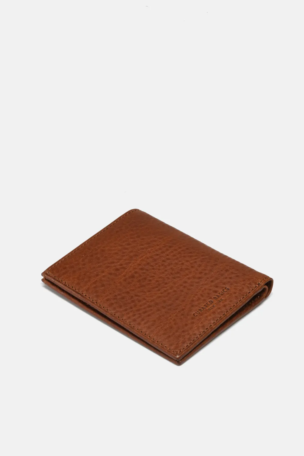 Vertical Pebble Grain Bill-fold Wallet