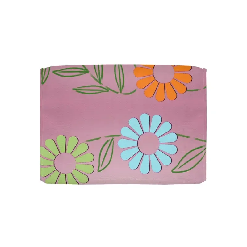 Vibrant Floral Polyester Lunch Bag for Kids and Adults