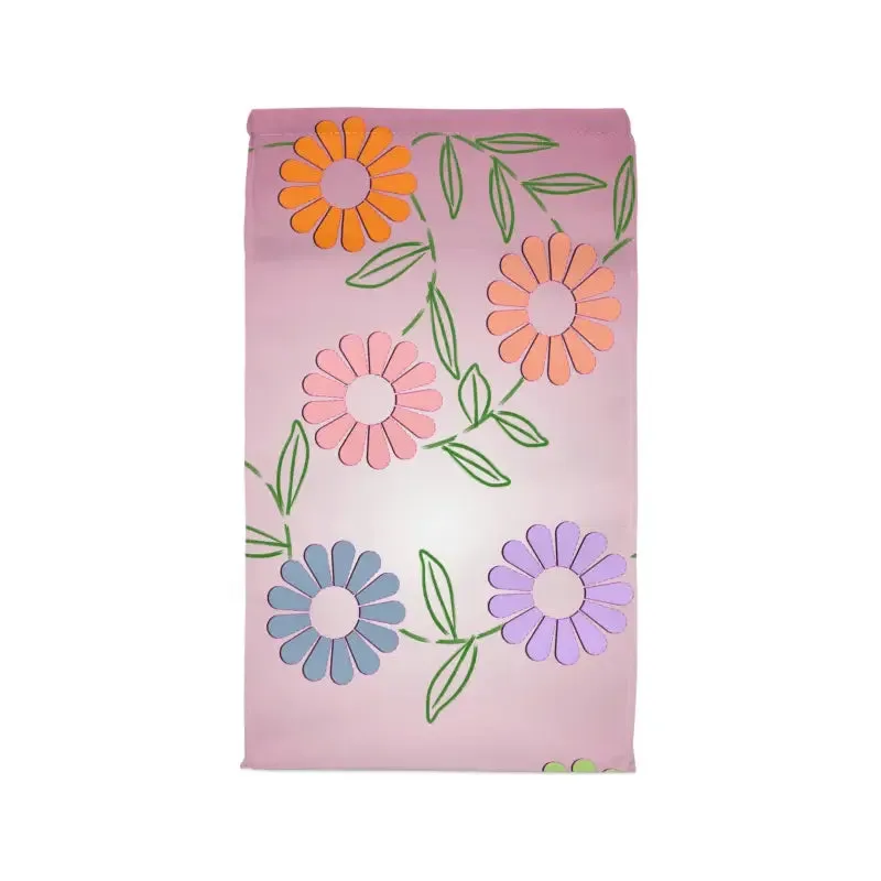 Vibrant Floral Polyester Lunch Bag for Kids and Adults