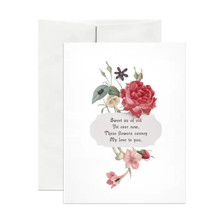Victorian Poetry Card, multiple styles