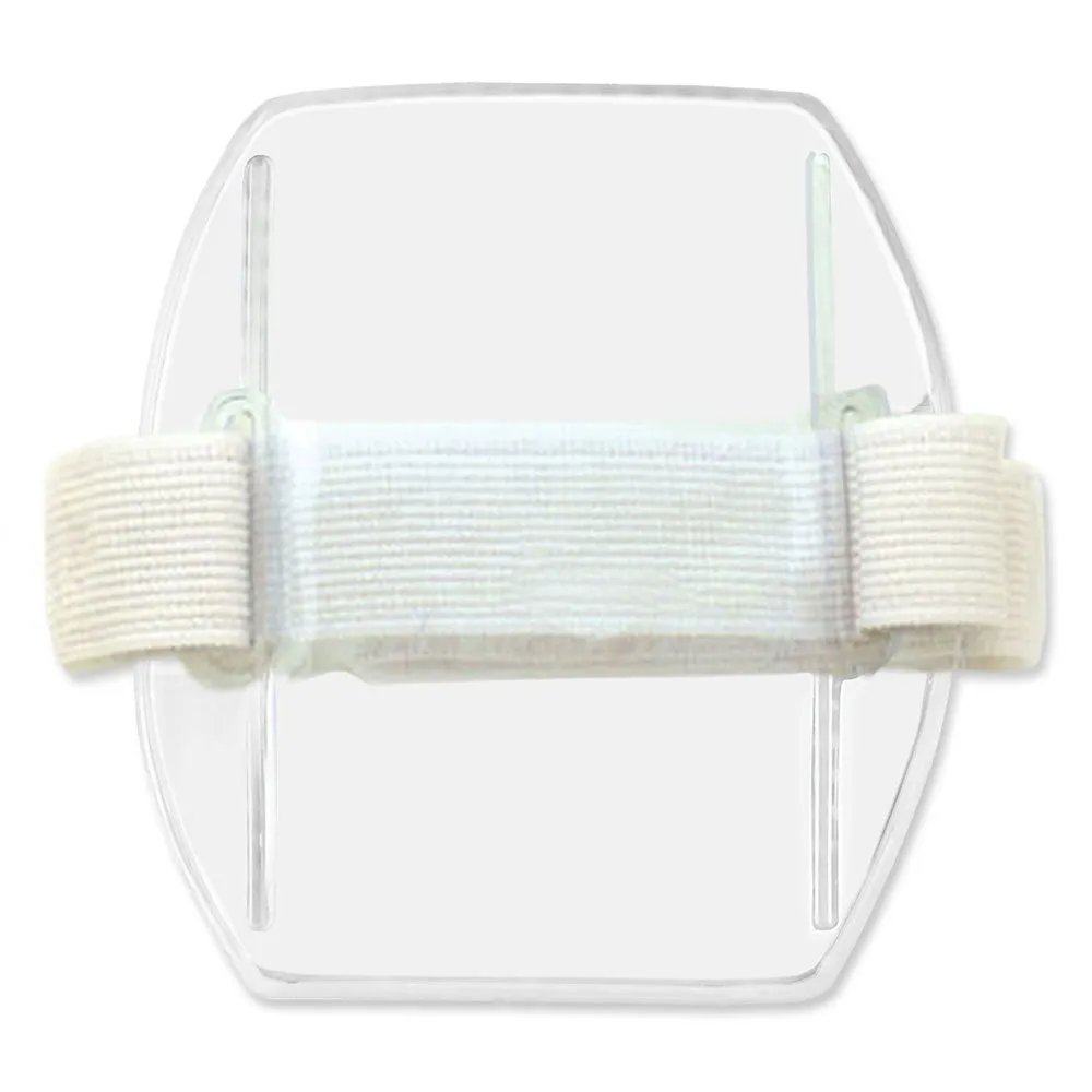 Vinyl Vertical Arm Band Badge Holder with Strap, 2.38" x 3.38" (25/Box)