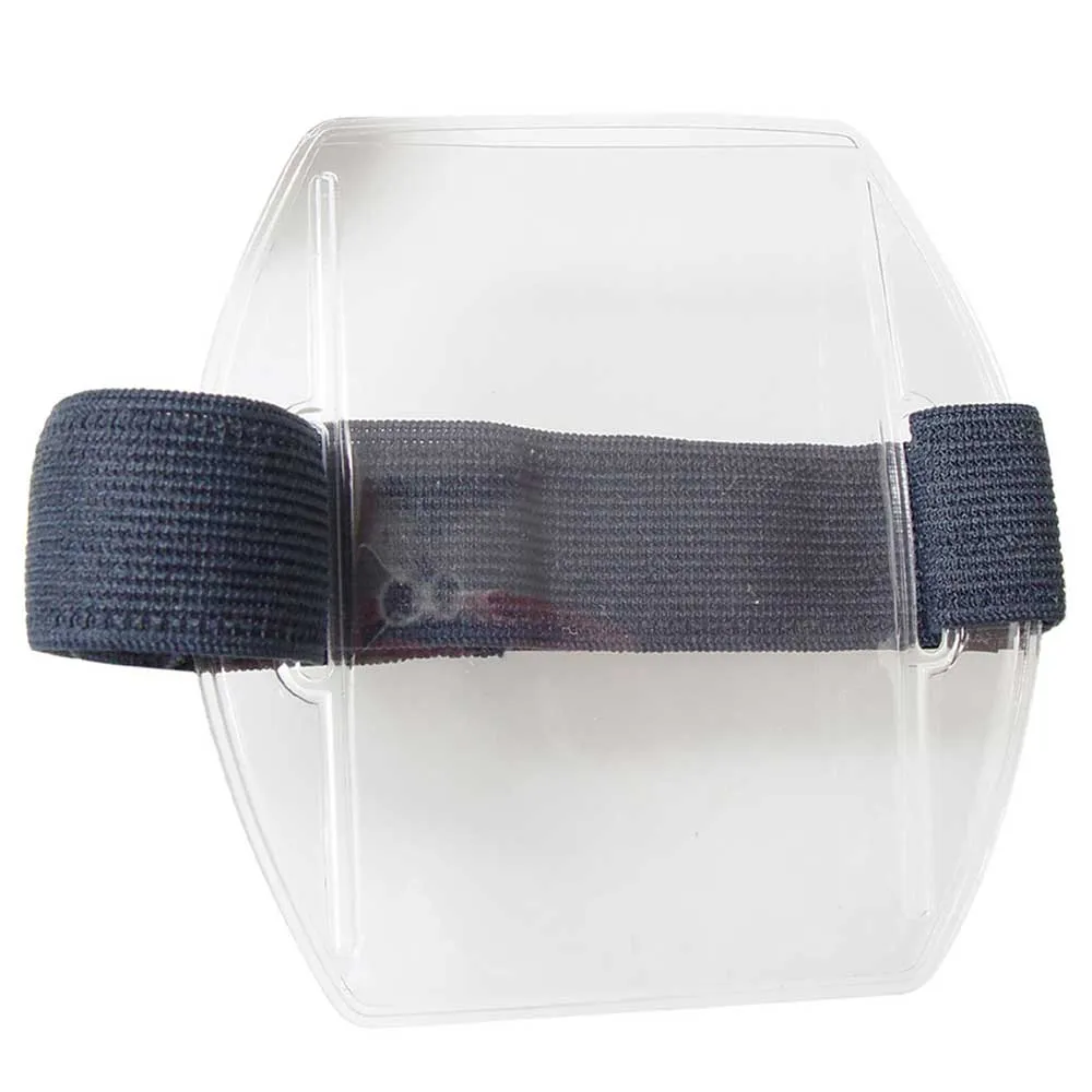Vinyl Vertical Arm Band Badge Holder with Strap, 2.38" x 3.38" (25/Box)