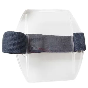 Vinyl Vertical Arm Band Badge Holder with Strap, 2.38" x 3.38" (25/Box)