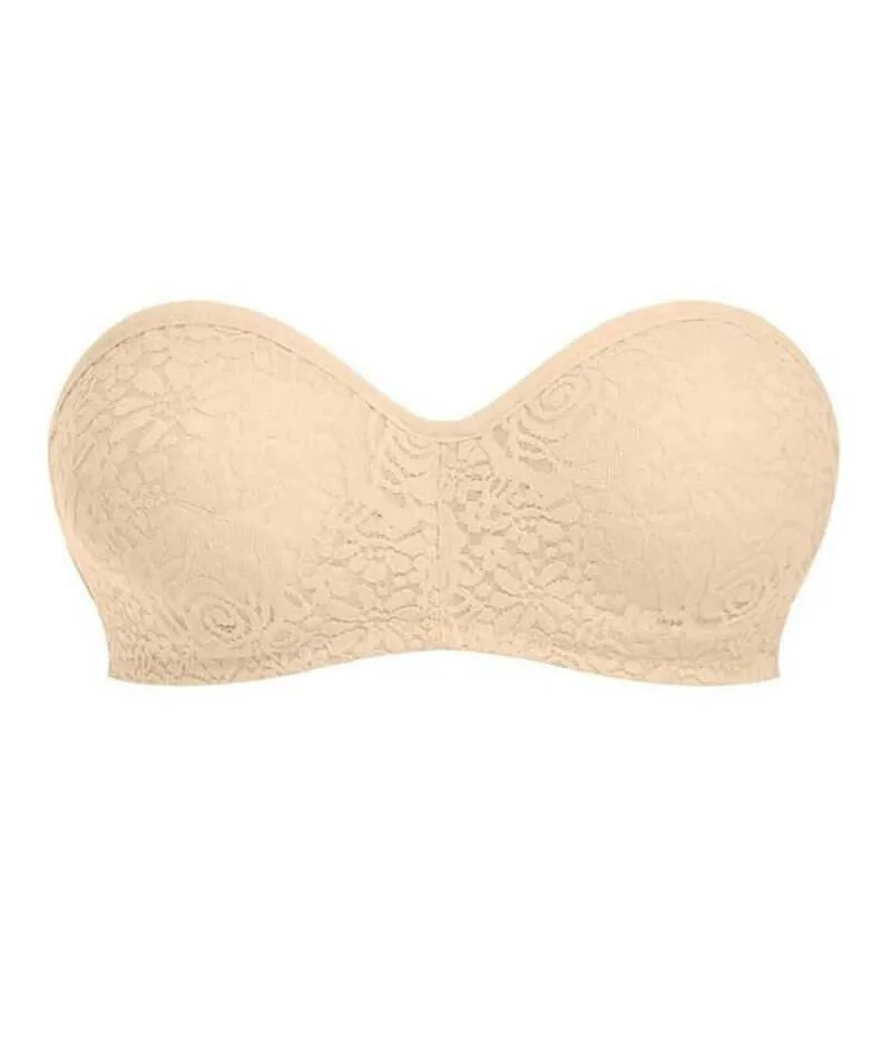 Wacoal Halo Lace Strapless Bra 2 Pack - Nude/Black
