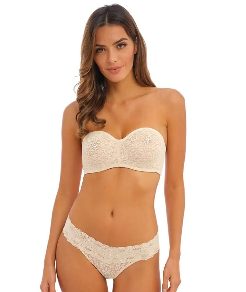 Wacoal Halo Lace Strapless Bra 2 Pack - Nude/Black