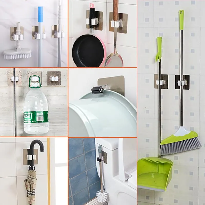 Wall Mounted Mop Organizer Holder
