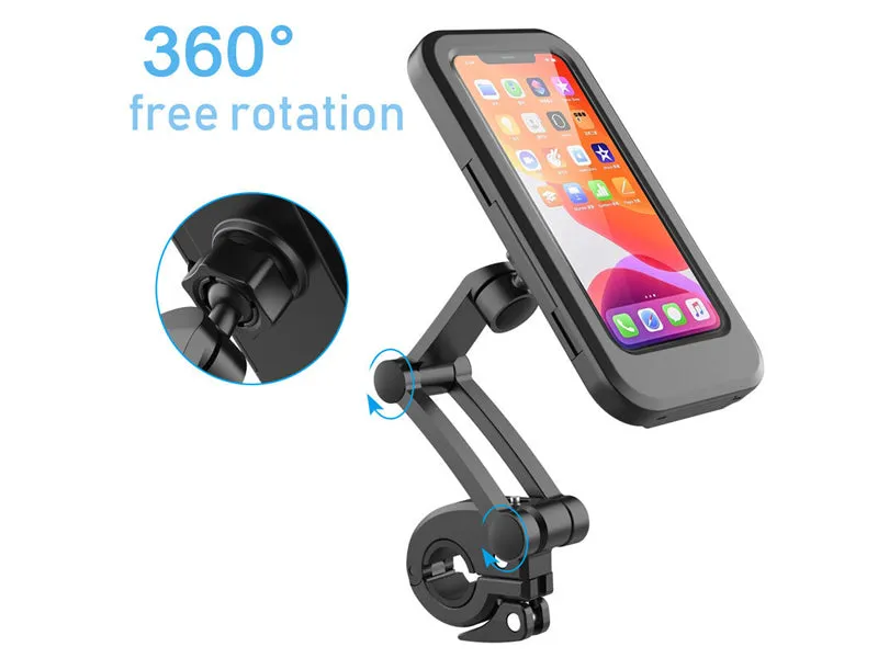 Waterproof Cycle Scooter Motorcycle Handlebar Mount Mobile Phone Holder Bracket