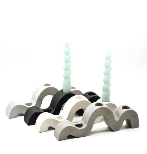 Wavy Taper Candle Holder - Curved Candlestick Holder - Minimalist - Taper Candle Holder - Modern Home - Centerpiece - Holiday Table